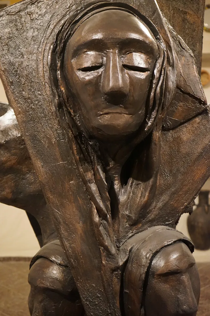 Sculpted heritage figure in bronze tones by Shidrah Studio